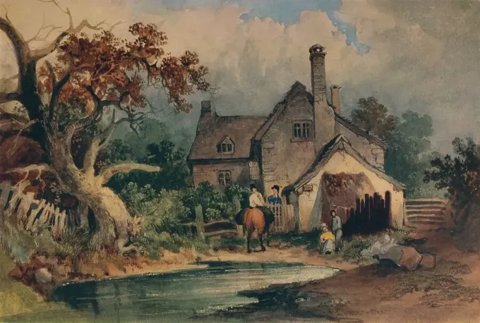 Framed Print : A Cottage, c1852. Artist: Joseph William Allen Framed Print : A Cottage, c1852. Artist: Joseph William Allen