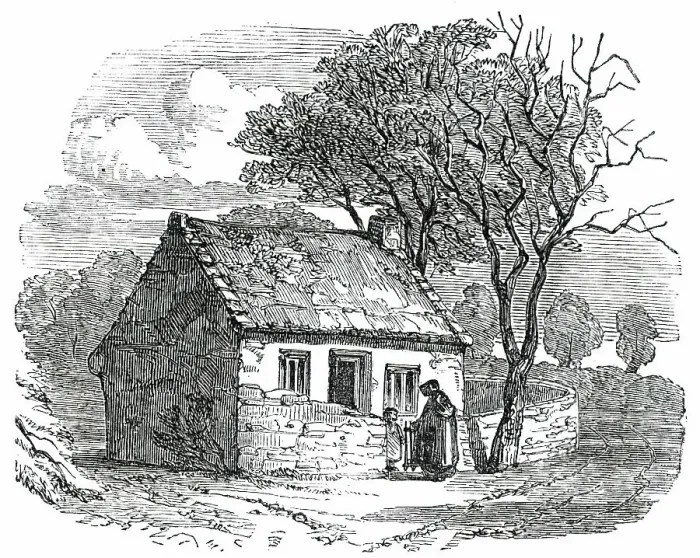 Framed Print : Cottage at Dragley Beck, in which Sir John Barrow was born, 1850. Creator: Unknown Framed Print : Cottage at Dragley Beck, in which Sir John Barrow was born, 1850. Creator: Unknown