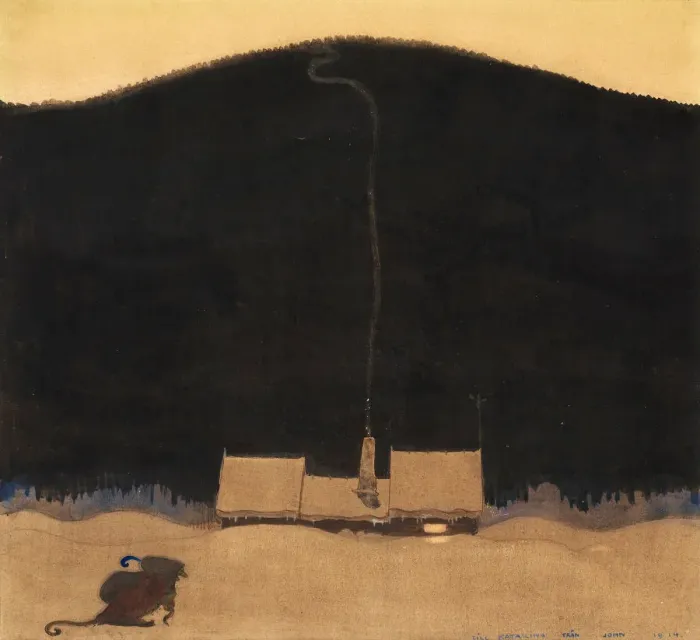 Framed Print : The cottage at the foot of the mountain, 1914 Framed Print : The cottage at the foot of the mountain, 1914