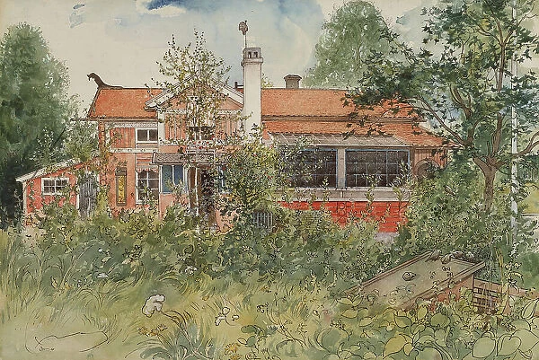 The Cottage. From A Home (26 watercolours). Creator: Carl Larsson
