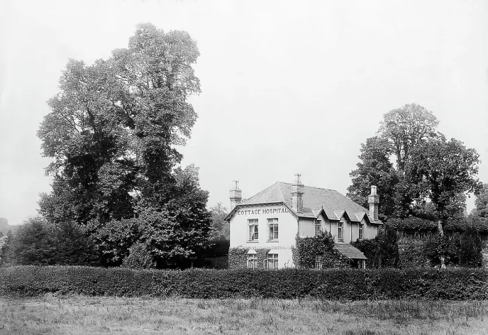 Framed Print : A cottage hospital, Totnes (?), Devon, c1890s. Creator: Unknown Framed Print : A cottage hospital, Totnes (?), Devon, c1890s. Creator: Unknown