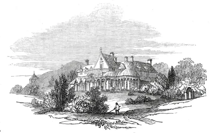 Framed Print : Cottage of the late Bishop of Bath and Wells, Banwell, 1845. Creator: Unknown Framed Print : Cottage of the late Bishop of Bath and Wells, Banwell, 1845. Creator: Unknown