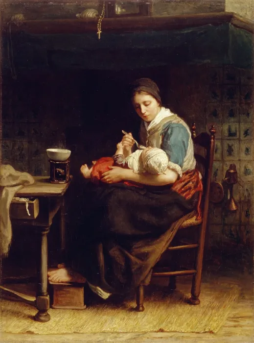 Framed Print : The Cottage Madonna, c1867. Creator: Jozef Israels Framed Print : The Cottage Madonna, c1867. Creator: Jozef Israels