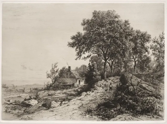 Framed Print : Cottage by the Sea. Creator: Hendrik Dirk Kruseman van Elten (American, 1829-1904) Framed Print : Cottage by the Sea. Creator: Hendrik Dirk Kruseman van Elten (American, 1829-1904)