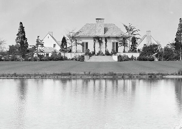 Cottage at 'The Shallows, ' property of Lucien Hamilton Tyng, Southampton, Long Island, 1931 Aug. Creator: Arnold Genthe. Cottage at 'The Shallows, ' property of Lucien Hamilton Tyng, Southampton, Long Island, 1931 Aug