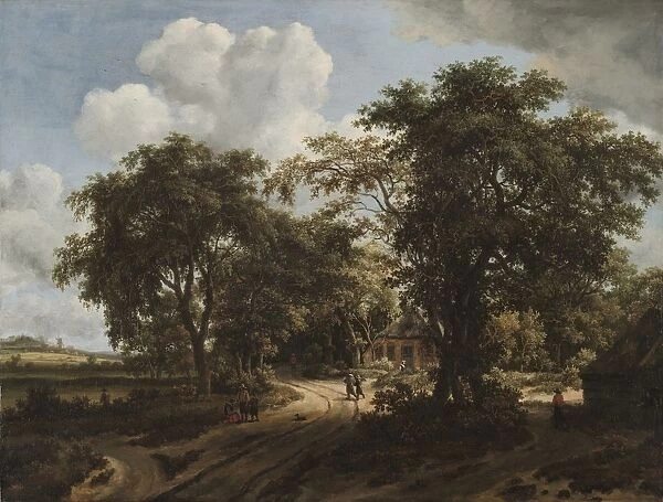 A Cottage in the Woods, c. 1662. Creator: Meindert Hobbema (Dutch, 1638-1709)