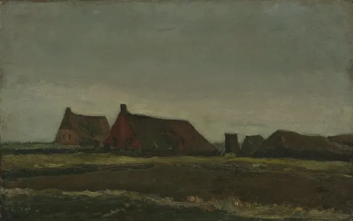 Framed Print : Cottages, 1883. Creator: Gogh, Vincent, van (1853-1890) Framed Print : Cottages, 1883. Creator: Gogh, Vincent, van (1853-1890)