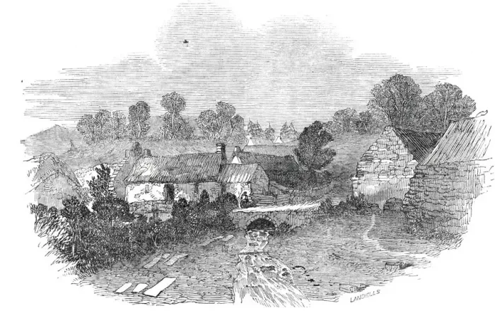 Framed Print : Cottages at Blair Athol, 1844. Creator: Ebenezer Landells Framed Print : Cottages at Blair Athol, 1844. Creator: Ebenezer Landells