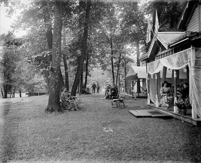 Framed Print : Cottages at Maplewood, between 1880 and 1899. Creator: Unknown Framed Print : Cottages at Maplewood, between 1880 and 1899. Creator: Unknown
