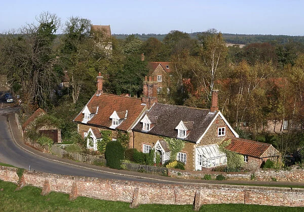 Cottages in the village of Castle Rising, Kings Lynn, Norfolk, 2005