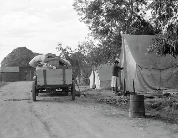 Framed Print : Cotton camp near Exeter, California, 1936. Creator: Dorothea Lange Framed Print : Cotton camp near Exeter, California, 1936. Creator: Dorothea Lange