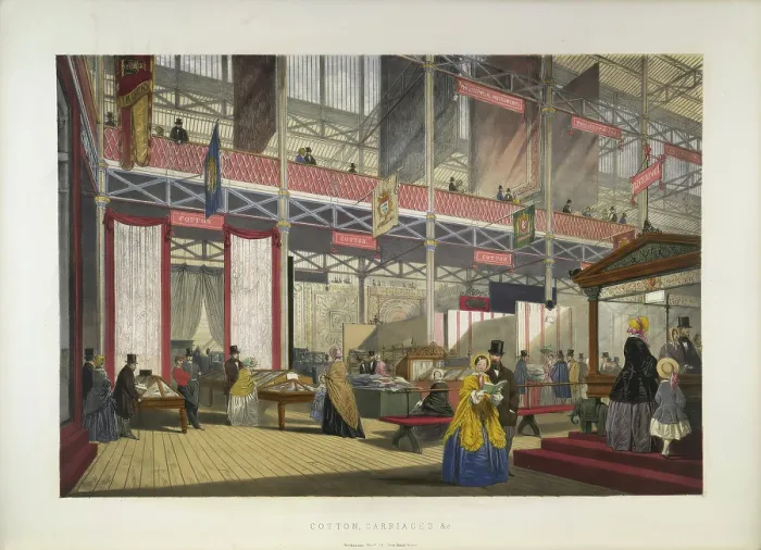 Framed Print : Cotton, carriages, 1854. Creator: Joseph Nash Framed Print : Cotton, carriages, 1854. Creator: Joseph Nash