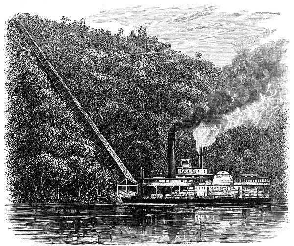 A cotton chute, United States, c1880