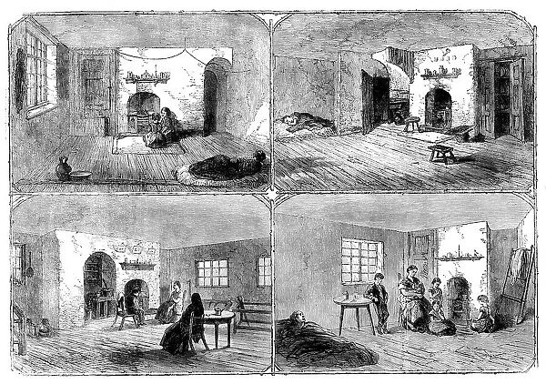 The Cotton Famine: dwellings of Manchester operatives, 1862. Creator: Unknown