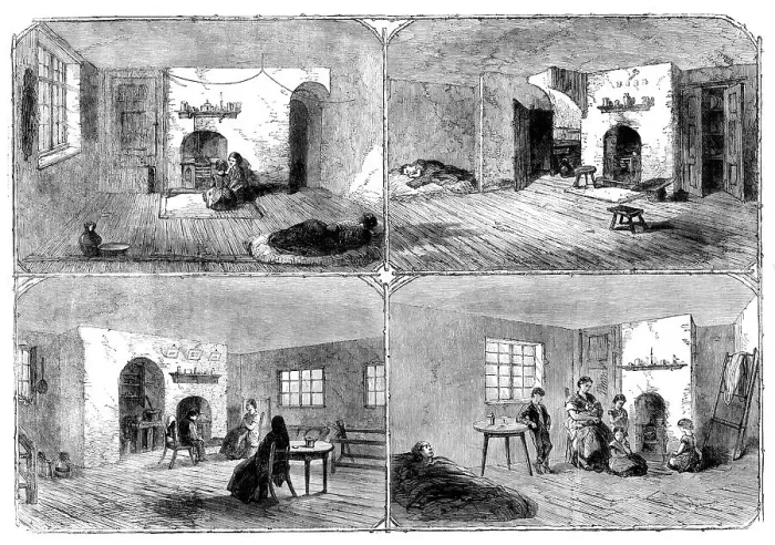 Framed Print : The Cotton Famine: dwellings of Manchester operatives, 1862. Creator: Unknown Framed Print : The Cotton Famine: dwellings of Manchester operatives, 1862. Creator: Unknown