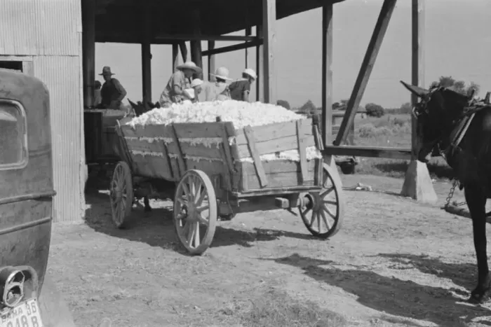 Framed Print : At the cotton gin, Cotton gin and wagons, Hale County, Alabama, 1936. Creator: Walker Evans Framed Print : At the cotton gin, Cotton gin and wagons, Hale County, Alabama, 1936. Creator: Walker Evans