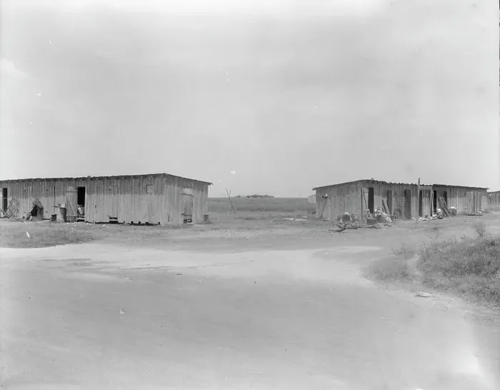 Framed Print : Cotton pickers camp near Robstown, Texas, 1936. Creator: Dorothea Lange Framed Print : Cotton pickers camp near Robstown, Texas, 1936. Creator: Dorothea Lange