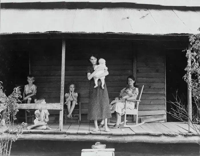Framed Print : Cotton sharecropper family, Macon County, Georgia, 1937. Creator: Dorothea Lange Framed Print : Cotton sharecropper family, Macon County, Georgia, 1937. Creator: Dorothea Lange