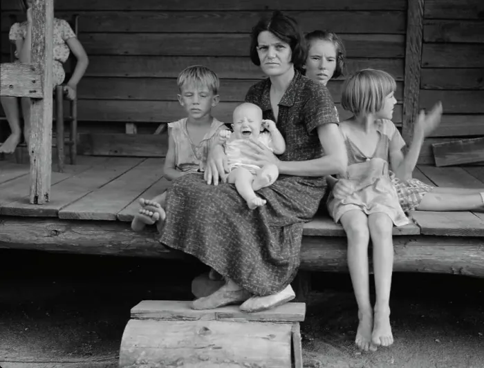 Framed Print : Cotton sharecropper family, Macon County, Georgia, 1937. Creator: Dorothea Lange Framed Print : Cotton sharecropper family, Macon County, Georgia, 1937. Creator: Dorothea Lange