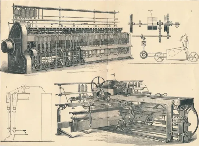 Framed Print : Cotton-Spinning, c19th century Framed Print : Cotton-Spinning, c19th century