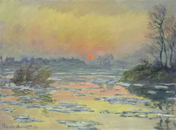 Framed Print : Coucher de Soleil sur la Seine (Sunset on the Seine), 1880 Framed Print : Coucher de Soleil sur la Seine (Sunset on the Seine), 1880