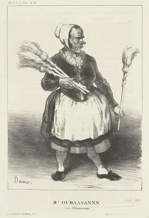 Framed Print : Coulman en Alsacienne, 19th century. Creator: Honore Daumier Framed Print : Coulman en Alsacienne, 19th century. Creator: Honore Daumier