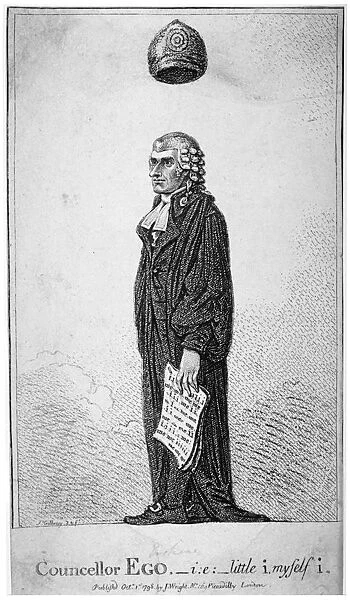 Councellor Ego - ie - little i, myself i, 1798. Artist: James Gillray