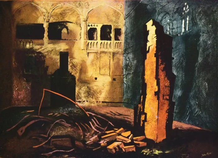 Framed Print : Council Chamber, House of Commons, 1941. Artist: John Piper Framed Print : Council Chamber, House of Commons, 1941. Artist: John Piper