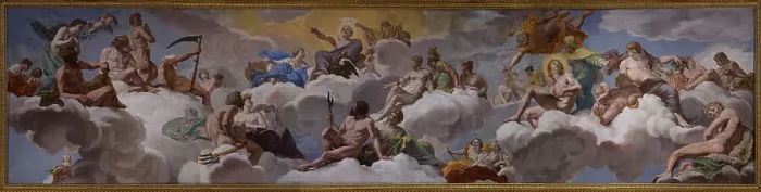 Framed Print : The Council of Gods, 1625. Creator: Lanfranco, Giovanni (1582-1647) Framed Print : The Council of Gods, 1625. Creator: Lanfranco, Giovanni (1582-1647)