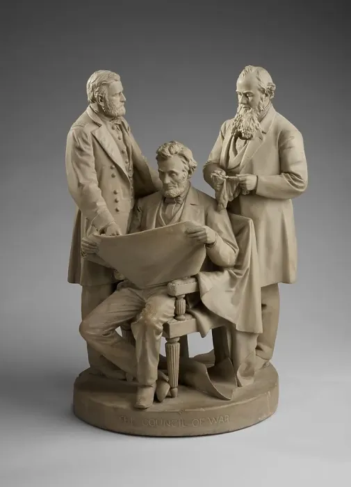 Framed Print : The Council of War, about 1873. Creator: John Rogers