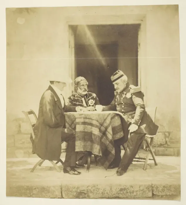 Framed Print : A Council of War: Lord Raglan, Omar Pacha and Pelissier, Taken the eve Before Framed Print : A Council of War: Lord Raglan, Omar Pacha and Pelissier, Taken the eve Before