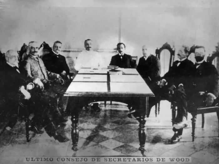 Framed Print : Last council of Woods secretaries, (1902), 1920s