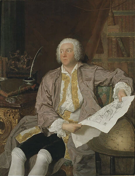 Count Carl Gustaf Tessin, mid-18th century. Creator: Jacques-Andre-Joseph Aved
