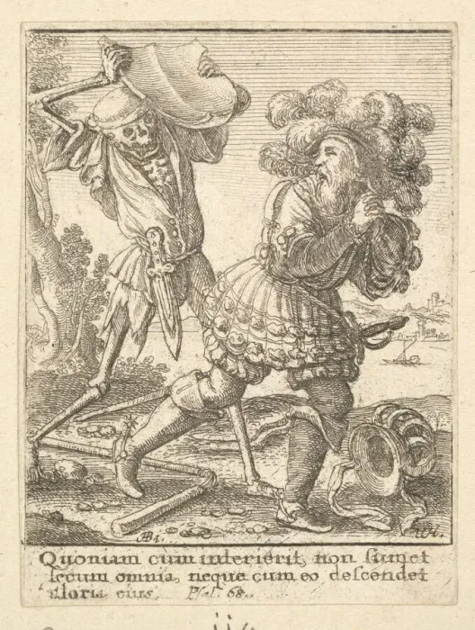 Framed Print : The Count from the Dance of Death, 1651. Creator: Wenceslaus Hollar Framed Print : The Count from the Dance of Death, 1651. Creator: Wenceslaus Hollar