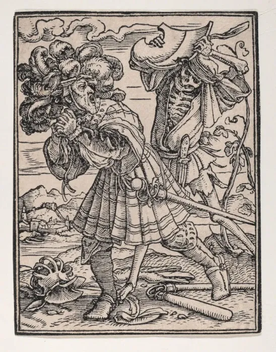 Framed Print : The Count, from The Dance of Death, ca. 1526, published 1538. Creator: Hans Lützelburger Framed Print : The Count, from The Dance of Death, ca. 1526, published 1538. Creator: Hans Lützelburger