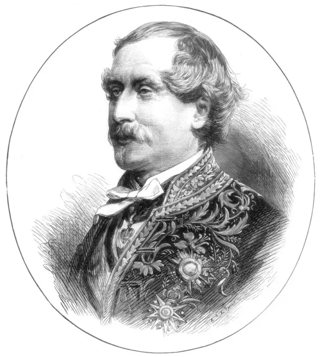 Framed Print : Count de Jarnac, French Ambassador in London, 1875. Artist: R&E Taylor Framed Print : Count de Jarnac, French Ambassador in London, 1875. Artist: R&E Taylor