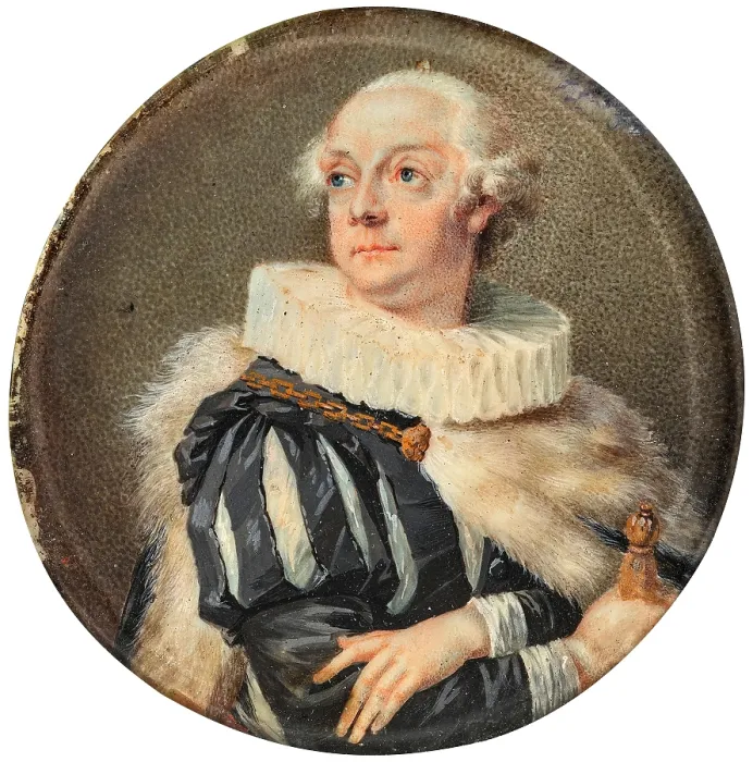 Framed Print : Count Johann Baptist Esterhazy as Fiesco in 'Fiesco's Conspiracy at Genoa' by Fried... end 1780s Framed Print : Count Johann Baptist Esterhazy as Fiesco in 'Fiesco's Conspiracy at Genoa' by Fried... end 1780s
