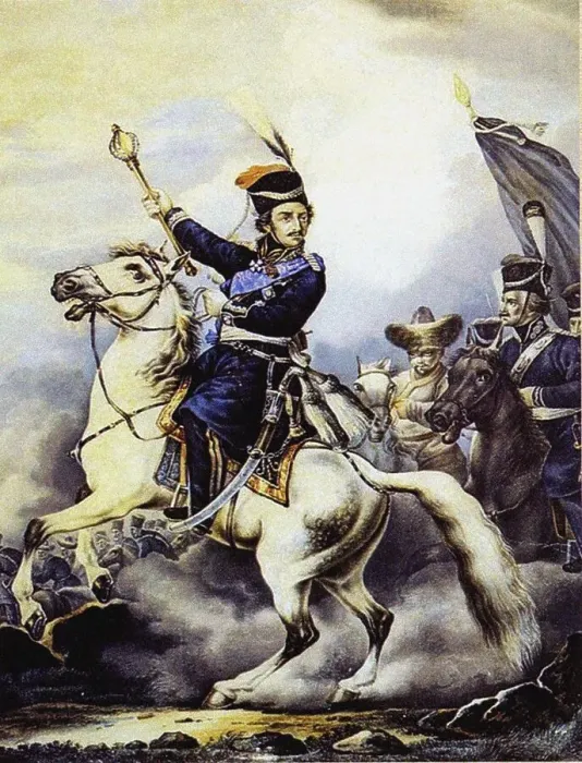 Framed Print : Count Matvei Ivanovich Platov (1757-1818). Artist: Orlowski (Orlovsky), Alexander Osipovich (1777-1832) Framed Print : Count Matvei Ivanovich Platov (1757-1818). Artist: Orlowski (Orlovsky), Alexander Osipovich (1777-1832)
