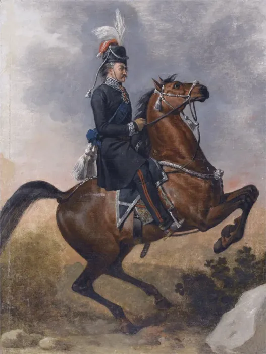 Framed Print : Count Matvei Ivanovich Platov (1757-1818) on horseback, 1800s. Artist: Anonymous Framed Print : Count Matvei Ivanovich Platov (1757-1818) on horseback, 1800s. Artist: Anonymous