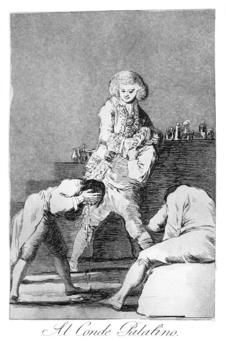 Framed Print : To the Count Palatine, 1799. Artist: Francisco Goya Framed Print : To the Count Palatine, 1799. Artist: Francisco Goya