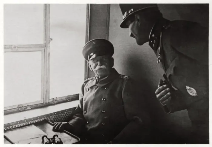 Framed Print : Count Zeppelin and Captain Macher on board Zeppelin L30, 1916 (1933) Framed Print : Count Zeppelin and Captain Macher on board Zeppelin L30, 1916 (1933)