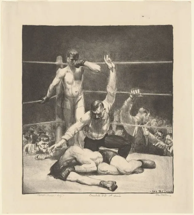 Framed Print : Counted Out, first stone, 1921. Creator: George Wesley Bellows Framed Print : Counted Out, first stone, 1921. Creator: George Wesley Bellows