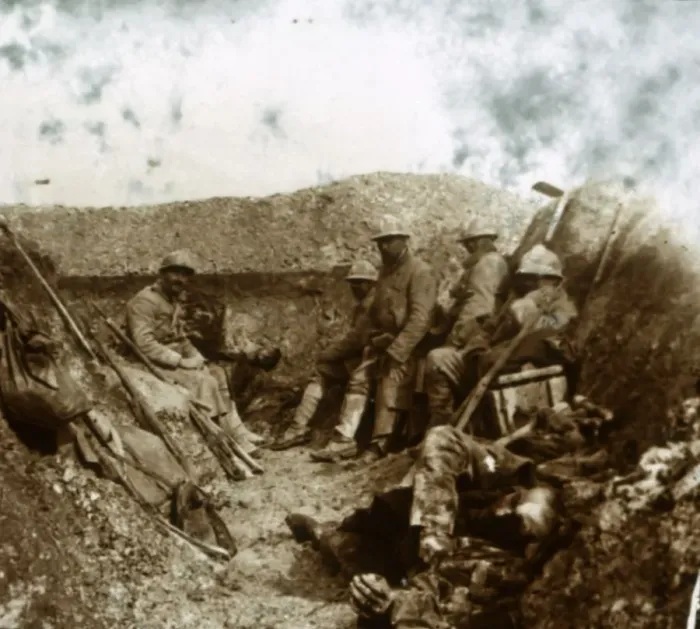 Framed Print : After counter-attack, c1914-c1918 Framed Print : After counter-attack, c1914-c1918