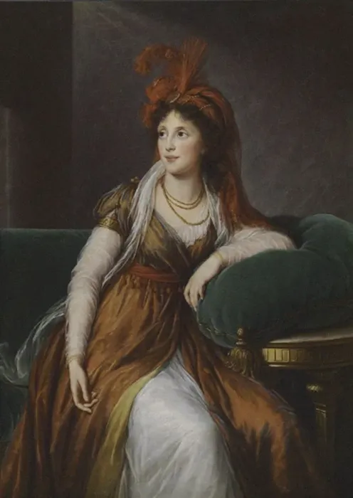 Framed Print : Countess Anna Alexandrovna Golitsyna, nee Princess Bagrationi-Gruzinskaya (1763-1842), 1797. Artist: Vigee-Lebrun, Marie Louise Elisabeth (1755-1842) Framed Print : Countess Anna Alexandrovna Golitsyna, nee Princess Bagrationi-Gruzinskaya (1763-1842), 1797. Artist: Vigee-Lebrun, Marie Louise Elisabeth (1755-1842)