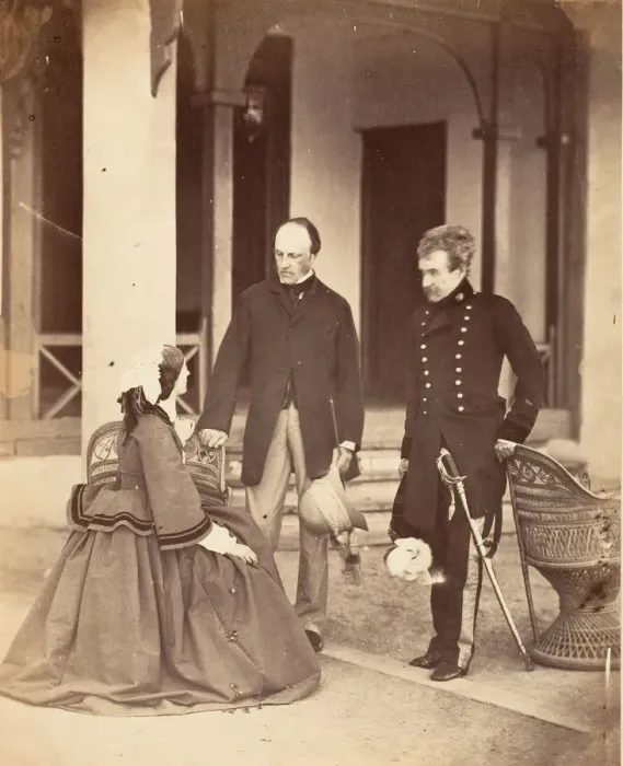 Framed Print : The Countess Canning, The Earl Canning, G. G. and Lord Clyde C. in C. Simla, 1860