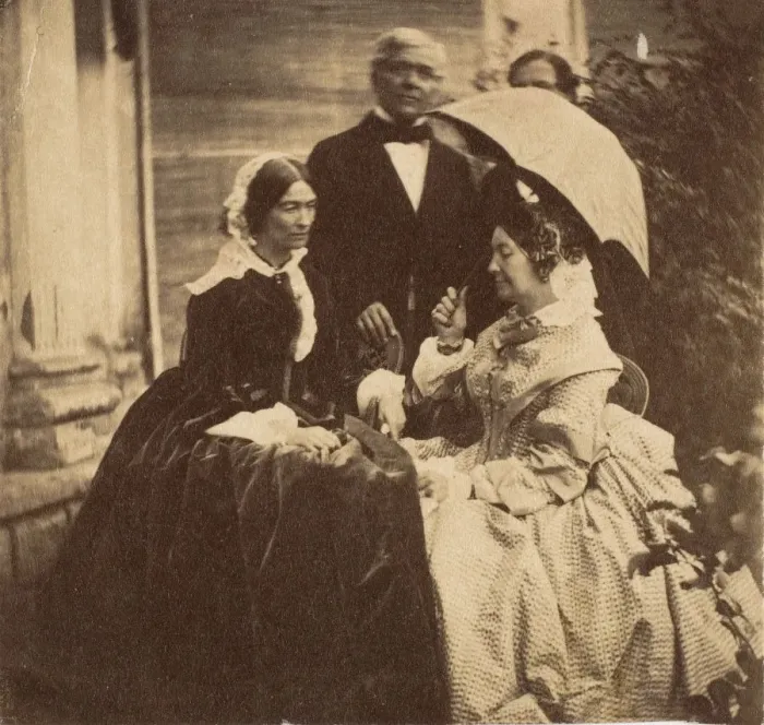 Framed Print : [Countess Canning with Guests, Government House, Allahabad], 1858