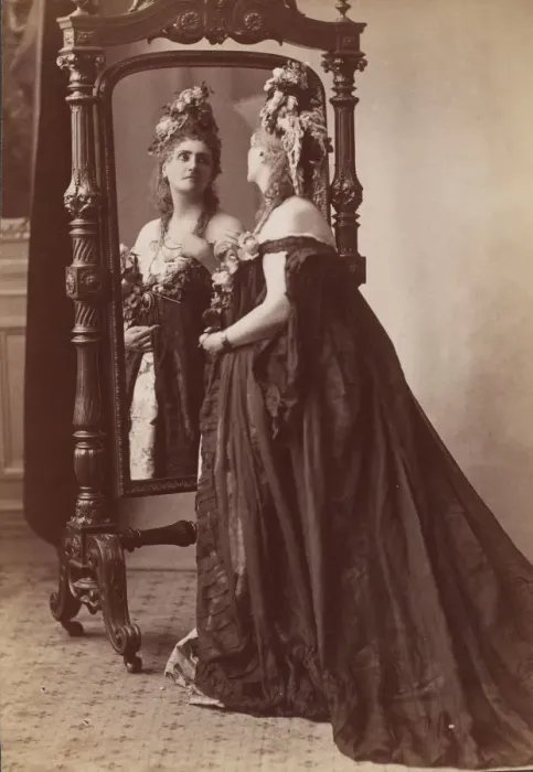Framed Print : [Countess de Castiglione, from Serie des Roses], 1895. Creator: Pierre-Louis Pierson