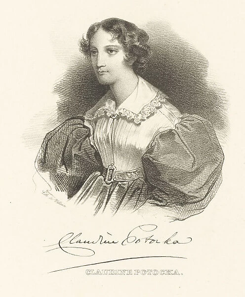 Countess Klaudyna (Claudine) Potocka, nee Dzialynska (1801-1836), c. 1830. Creator: Anonymous