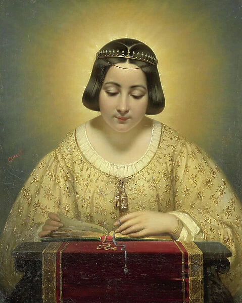 Countess de Pagès, née de Cornellan, as St Catherine, 1820-1850. Creator: Joseph-Desire Court