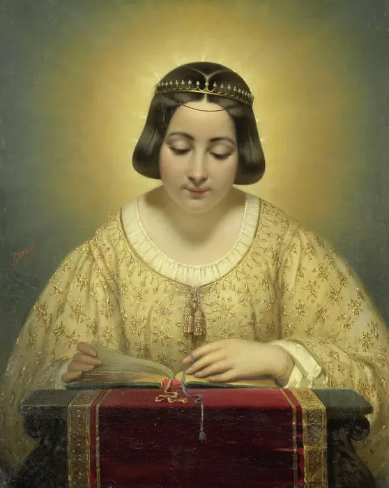 Framed Print : Countess de Pagès, née de Cornellan, as St Catherine, 1820-1850. Creator: Joseph-Desire Court Framed Print : Countess de Pagès, née de Cornellan, as St Catherine, 1820-1850. Creator: Joseph-Desire Court